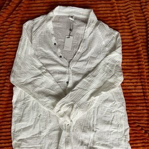 “Kennedy Cotton Pocketed Button Down Tunic”
